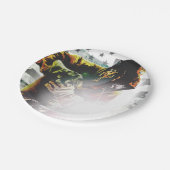 Amerikaanse vlaggelaar papieren bordje (Gekanteld)