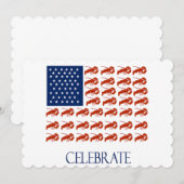 Amerikaanse vlaggelobster vieren kaart (Voorkant / Achterkant)