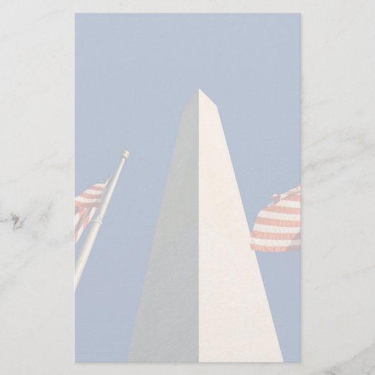 Amerikaanse vlaggen bij het Washington Monument Briefpapier (Voorkant)