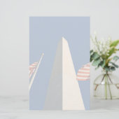 Amerikaanse vlaggen bij het Washington Monument Briefpapier (Staand voorkant)
