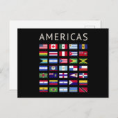 Amerikaanse vlaggen briefkaart (Voorkant / Achterkant)