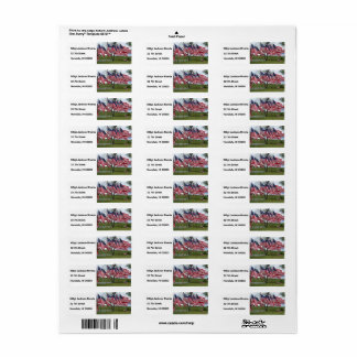 Amerikaanse vlaggen en kruisingen etiket