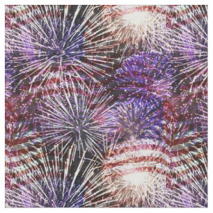 Amerikaanse vlaggen en vuurwerk 4 juli stof