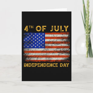 Amerikaanse vlaggen Gelukkige 4 juli Onafhankelijk Kaart
