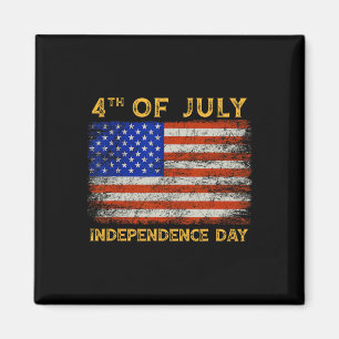 Amerikaanse vlaggen Gelukkige 4 juli Onafhankelijk Magneet