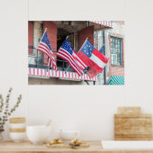 Amerikaanse vlaggen line The Street Poster (Keuken)