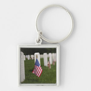 Amerikaanse vlaggen op graven van Amerikaanse vete Sleutelhanger