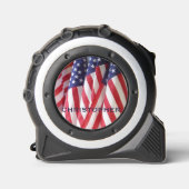 Amerikaanse vlaggen, Patriotisch, Naam Geschenkger Rolmaat (Voorkant)