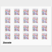 Amerikaanse vlaggen vierkante sticker (Vel)