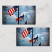 Amerikaanse vlaggen visitekaartje (Voorkant / Achterkant)