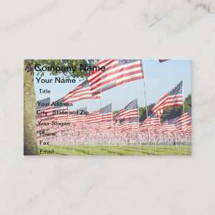Amerikaanse vlaggen visitekaartje