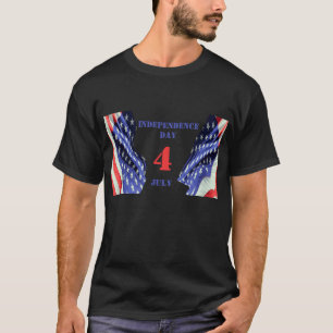 Amerikaanse vlaggen voor Onafhankelijkheidsdag, 4 T-shirt