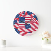 Amerikaanse vlaggen wandklok grote klok (Huis)