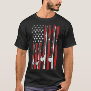 -Amerikaanse vlaggenbassins Vist poolpullover T-shirt