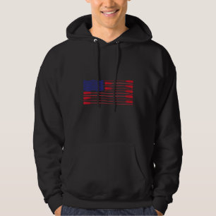 Amerikaanse vlaggenbemanning roeien roeiboot premi hoodie