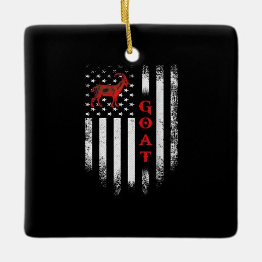 Amerikaanse vlaggengeit Keramisch Ornament (Voorkant)