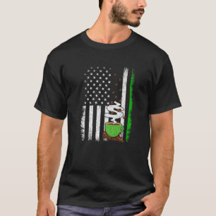 -Amerikaanse Vlaggenkoffie - Mannen op St. Patrick T-shirt