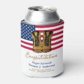 Amerikaanse vlaggenpartij bij het militaire leger blikjeskoeler (Blikje Voorkant)