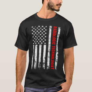 Amerikaanse vlaggenradioloog Rad Tech Wee T-shirt