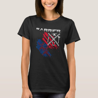 Amerikaanse Vlaggenschipster Heartbeat Blacksmith  T-shirt