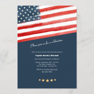 Amerikaanse vlaggenstaat militaire aftredingsparti kaart