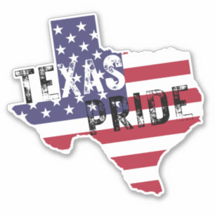 Amerikaanse vlaggenstaat Texas Pride Rustic Tough  Sticker