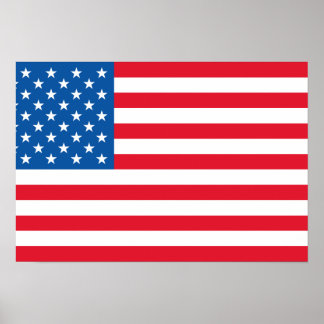 Amerikaanse vlaggensterren en -strepen poster