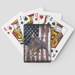Amerikaanse Vlaggenstier Pokerkaarten