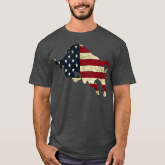 Amerikaanse Vlaggenstier T-shirt