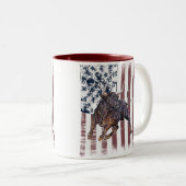 Amerikaanse Vlaggenstier Tweekleurige Koffiemok (Voorkant rechts)