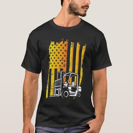 Amerikaanse Vlaggenvorkselaar T-shirt (Voorkant)