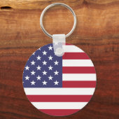 Amerikaanse vlaggestaren en -staven sleutelhanger (Voorkant)