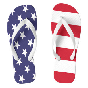 Amerikaanse vlaggestaren en -staven teenslippers