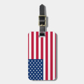 Amerikaanse vlaggestars en stripes bagagelabel (Voorkant verticaal)