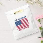 Amerikaanse vlaggestars en stripes bedankzakje (Gezegeld)