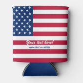 Amerikaanse vlaggestars en stripes blikjeskoeler (Voorkant)