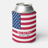 Amerikaanse vlaggestars en stripes blikjeskoeler (Blikje Achterkant)