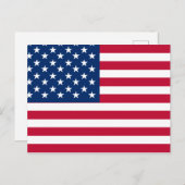 Amerikaanse vlaggestars en stripes briefkaart (Voorkant / Achterkant)
