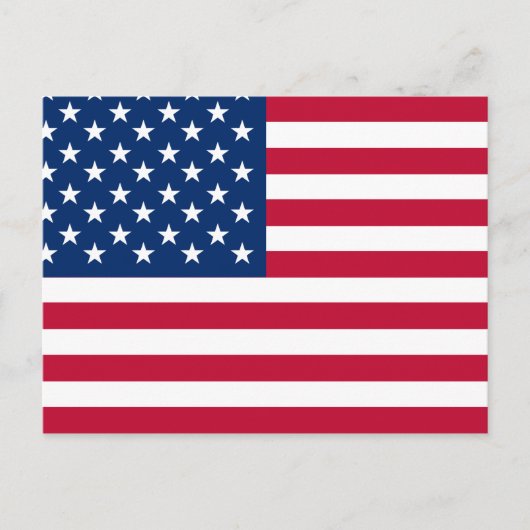 Amerikaanse vlaggestars en stripes briefkaart (Voorkant)