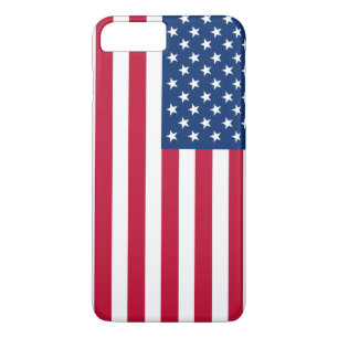 Amerikaanse vlaggestars en stripes 	iPhone 8 plus / 7 plus hoesje