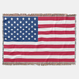 Amerikaanse vlaggestars en stripes deken