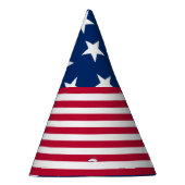 Amerikaanse vlaggestars en stripes feesthoedjes (Rechts)