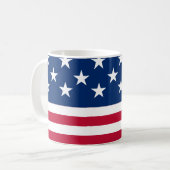 Amerikaanse vlaggestars en stripes koffiemok (Voorkant links)