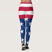 Amerikaanse vlaggestars en stripes leggings (Achterkant)