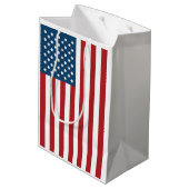 Amerikaanse vlaggestars en stripes medium cadeauzakje (Achterkant Gekanteld)