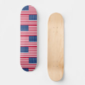 Amerikaanse vlaggestars en stripes skateboard (Voorkant)