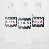 Amerikaanse vlaggestars waterfles etiket (Flessen)