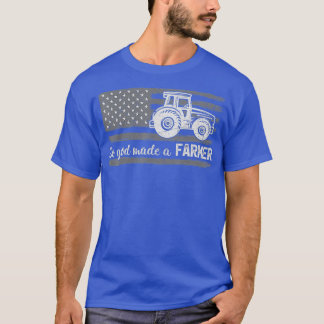 Amerikaanse vlaggetractor dus God heeft een boer g T-shirt