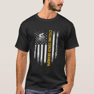 Amerikaanse vlaggewijze fietserij T-shirt