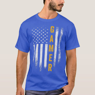 Amerikaanse vlaggozer Funny Gaming Video T-shirt